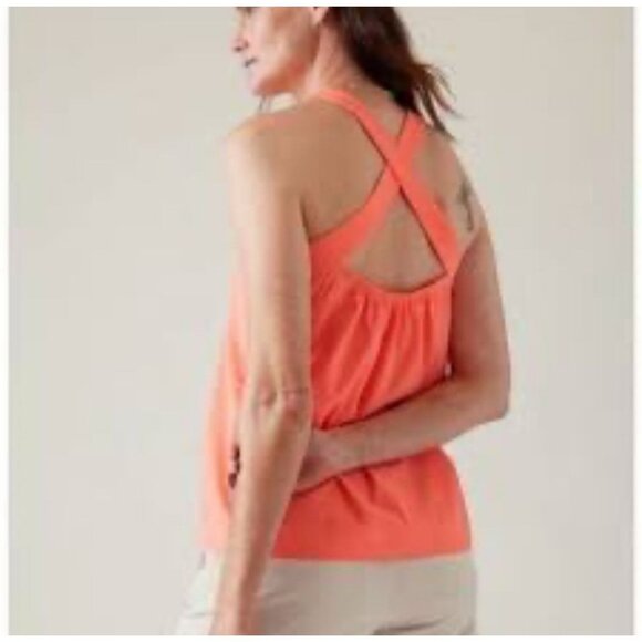 NWT Athleta Arrival Tank Top Sunset Glow Womens S Performance Athletic Workout - Picture 3 of 3